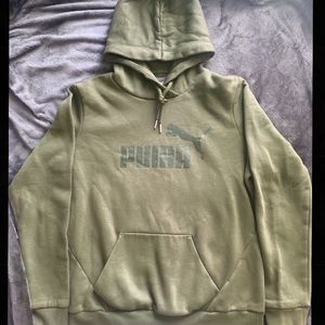 Army green puma sweatshirt